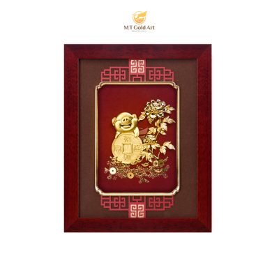 Tranh heo dát vàng (26x33cm)