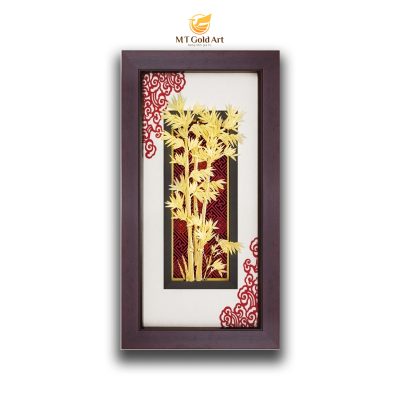 Tranh Cây trúc dát vàng (39x69cm)