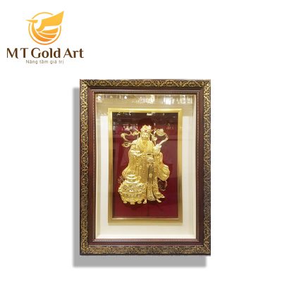 Tranh thần tài dát vàng (40x65cm)