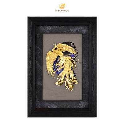 Tranh Chim Phượng Hoàng dát vàng (24x35cm)