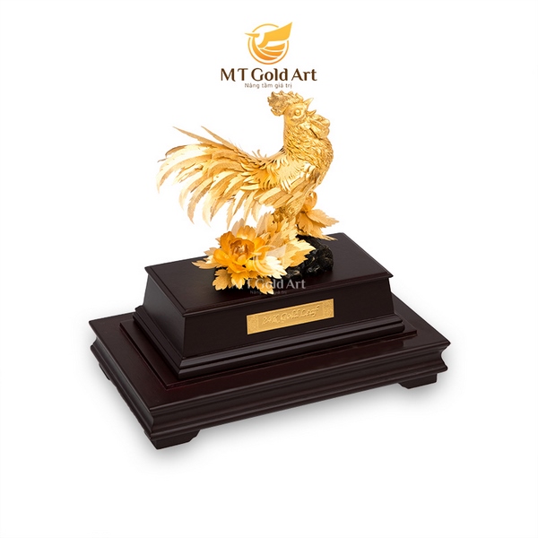 tượng gà dát vàng