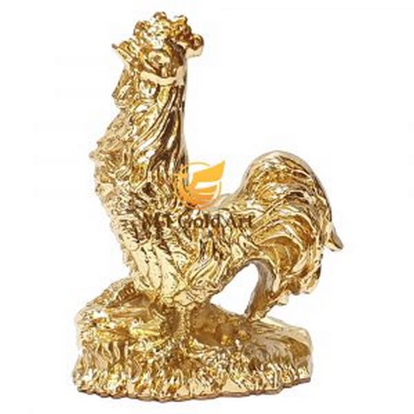 tượng gà mạ vàng 24k