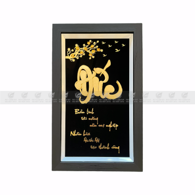 Tranh chữ đức dát vàng 24k – MT Gold Art