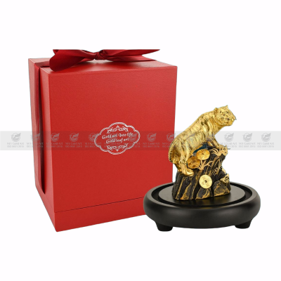 Tượng hổ dát vàng 24k _ MT GOLD ART