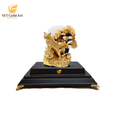 Tượng hổ dát vàng 24k - MT Gold Art
